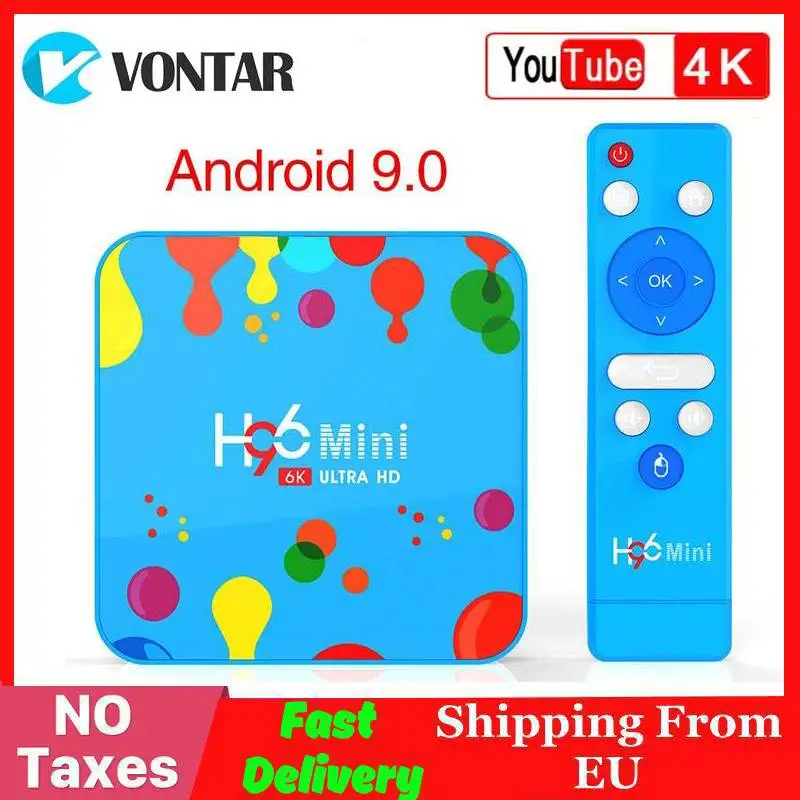 Max 4GB RAM 128GB ROM 6K Smart Media Player Android 9.0 TV Box H96 Mini Allwinner H6 QuadCore Dual