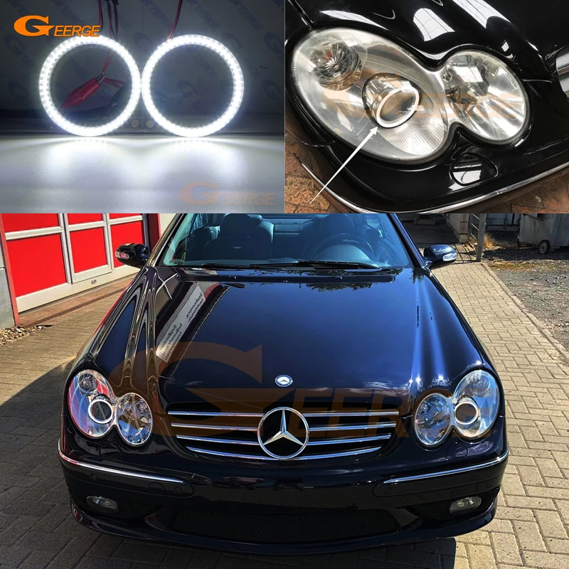 Ультра яркий SMD светодиодный комплект колец ангельские глазки halo для Mercedes Benz CLK