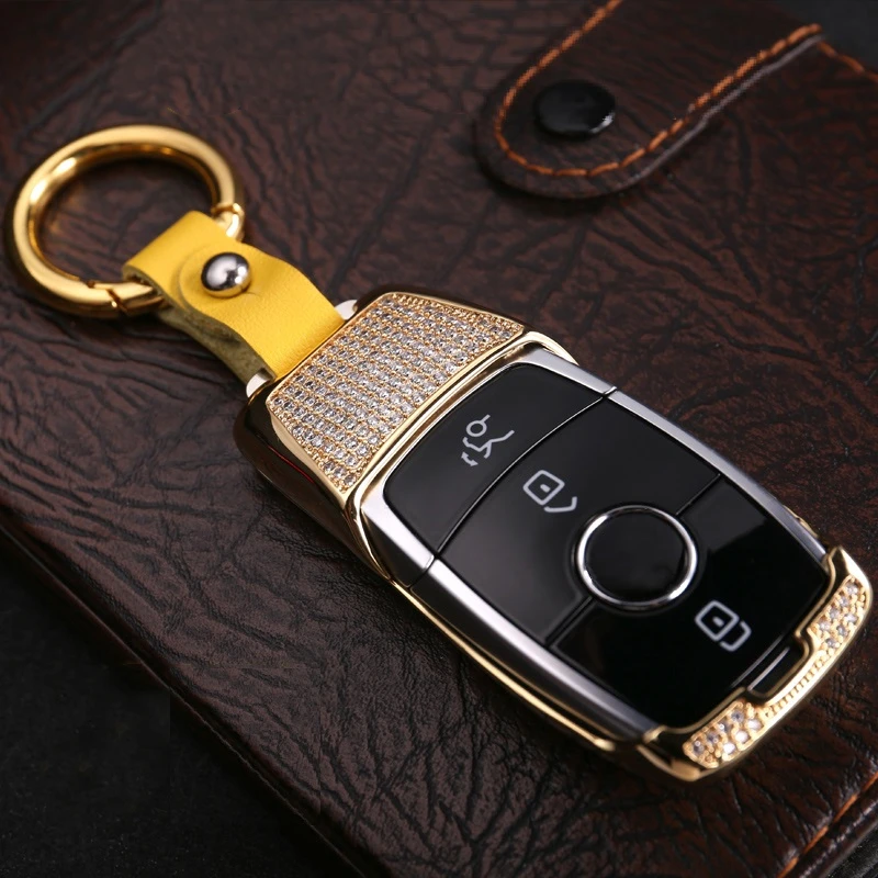 Новинка 2019 роскошный бриллиантовый Чехол для автомобильного ключа чехол ключей