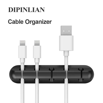 

Silicone Cable Organizer USB Desktop Management Winder Clips Cable Holder for Mouse Headphone Wire