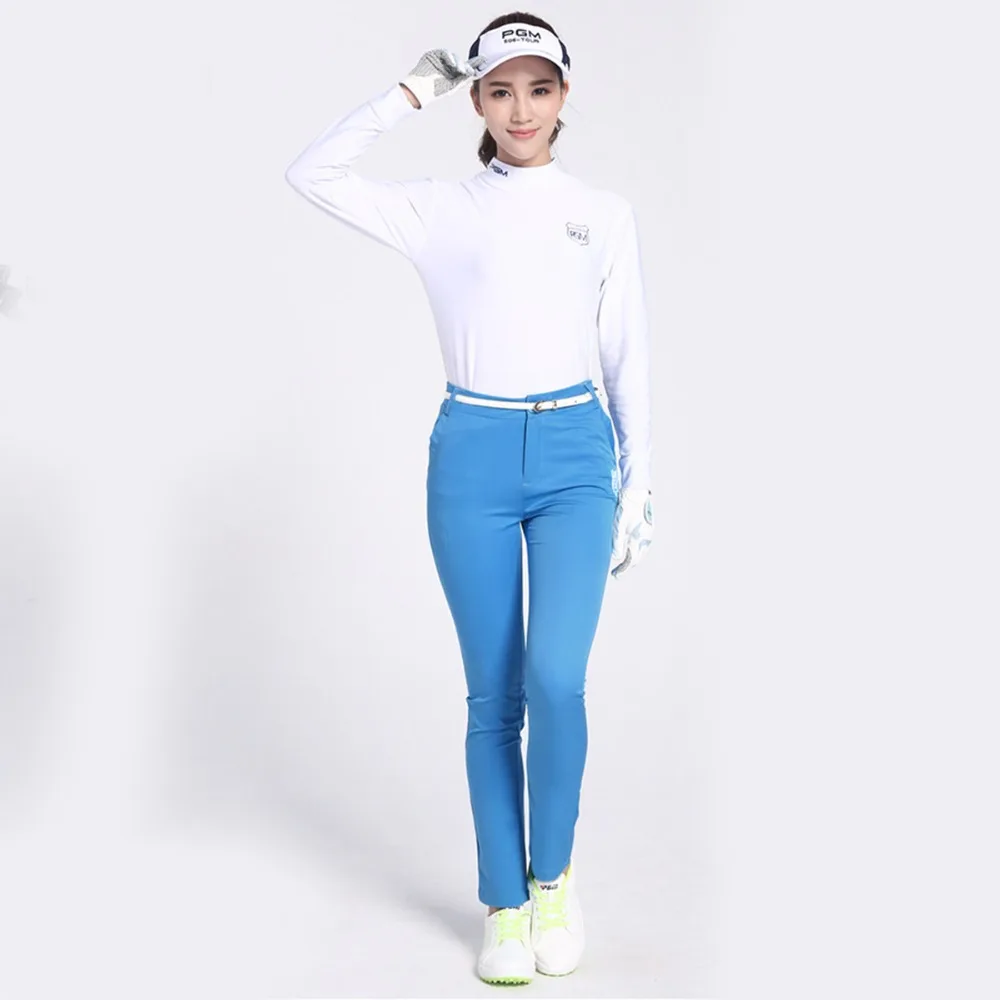 Most Popular vl0Gd PGM Lady Women Golf Pants Trousers Hight Elasticity Sportwear female Slim Pant Trouser pencil Golf Tennis Sports Pant Solid