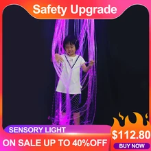 Maykit сенсорный волоконный светильник с блестящей боковой светящейся нитью RGB 16 Вт Светодиодный светильник двигатель 28 ключей RF пульт дистанционного управления