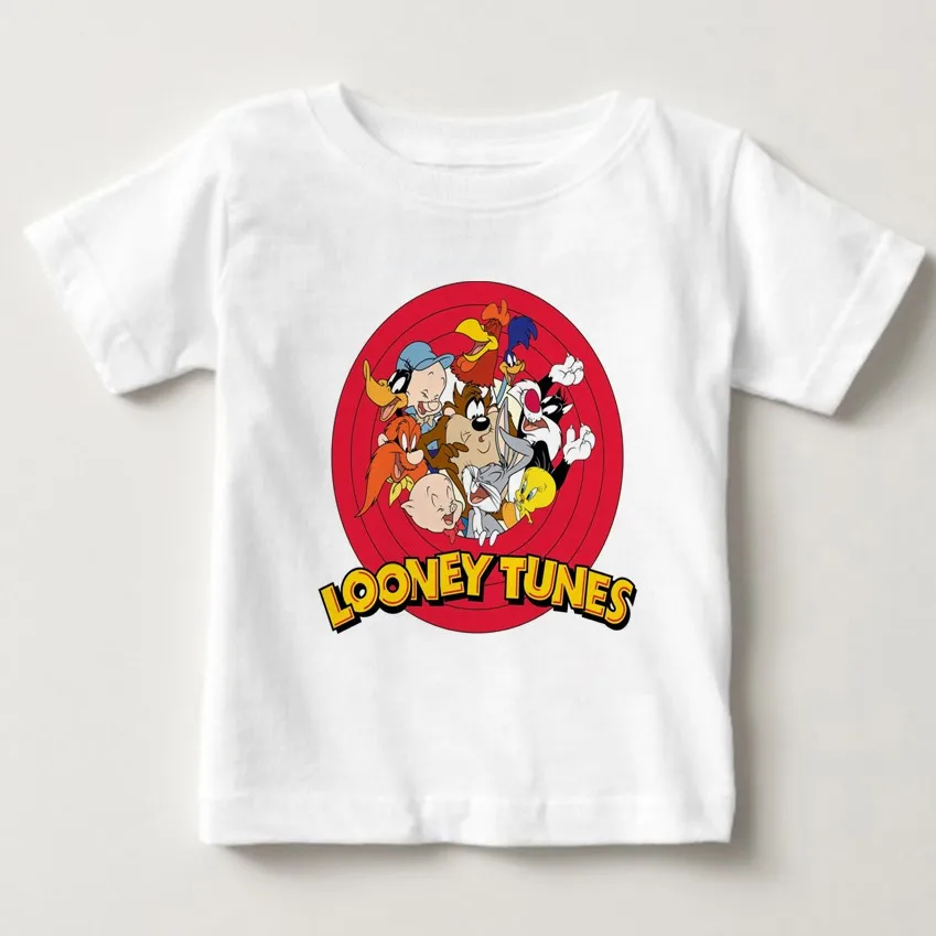 Новинка года, футболка Looney ttunes Tasmanian Devil Sorry Not My Day To Care Футболка с принтом популярная летняя футболка с короткими рукавами для маленьких мальчиков - Цвет: childre T-shirt
