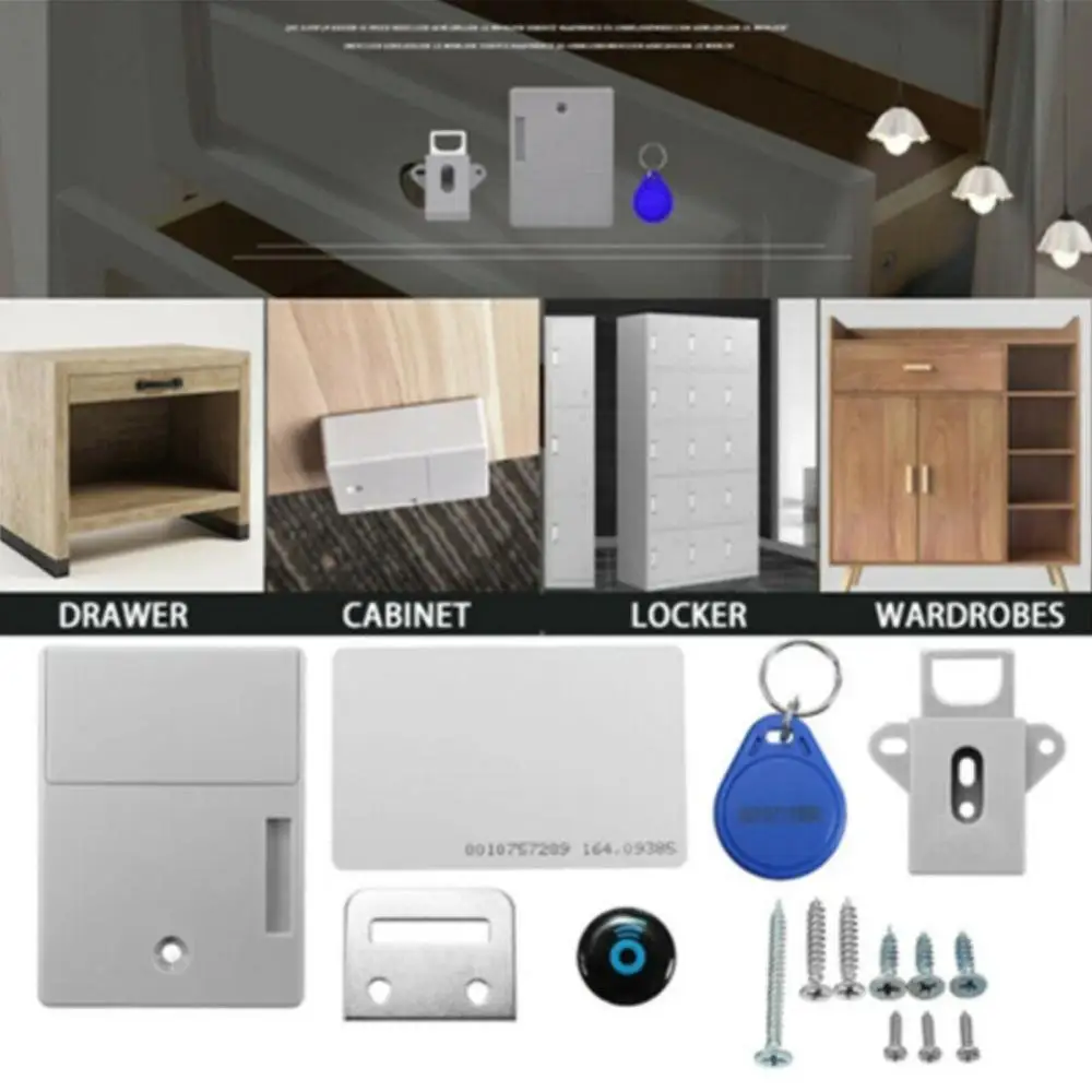 Батарея IC карты сенсор ящика шкафа умный DIY Невидимый Hidde цифровой замок без перфорации отверстие ребенок Невидимый замок