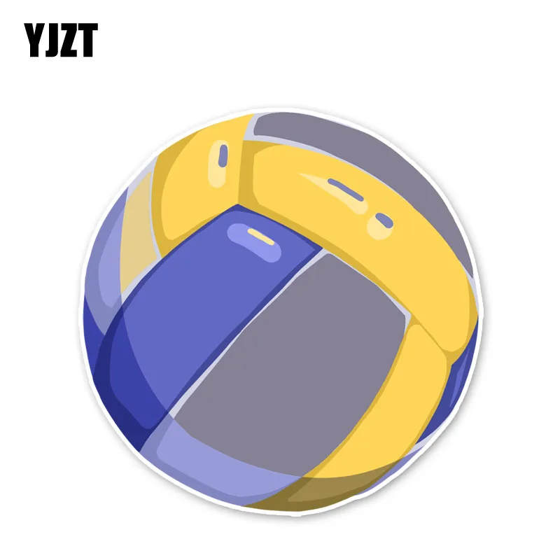 

YJZT 11.3*11.3CM Lovely Cartoon Volleyball Sport Fitness Accessories Car Stickers 11A-19559