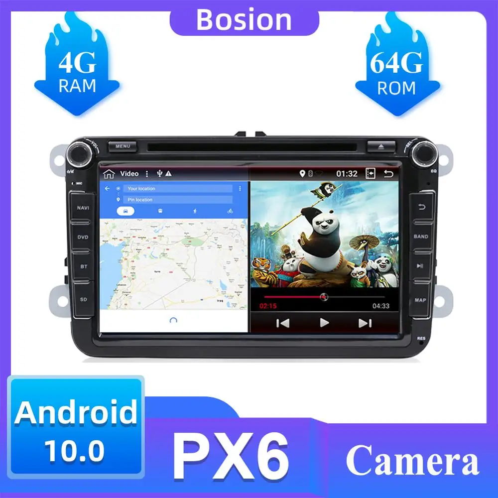 

DSP 2Din Octa Core Android Car Multimedia DVD Player For Volkswagen Skoda passat b6 golf 4 5 6 polo tiguan Bora Camera Canbus