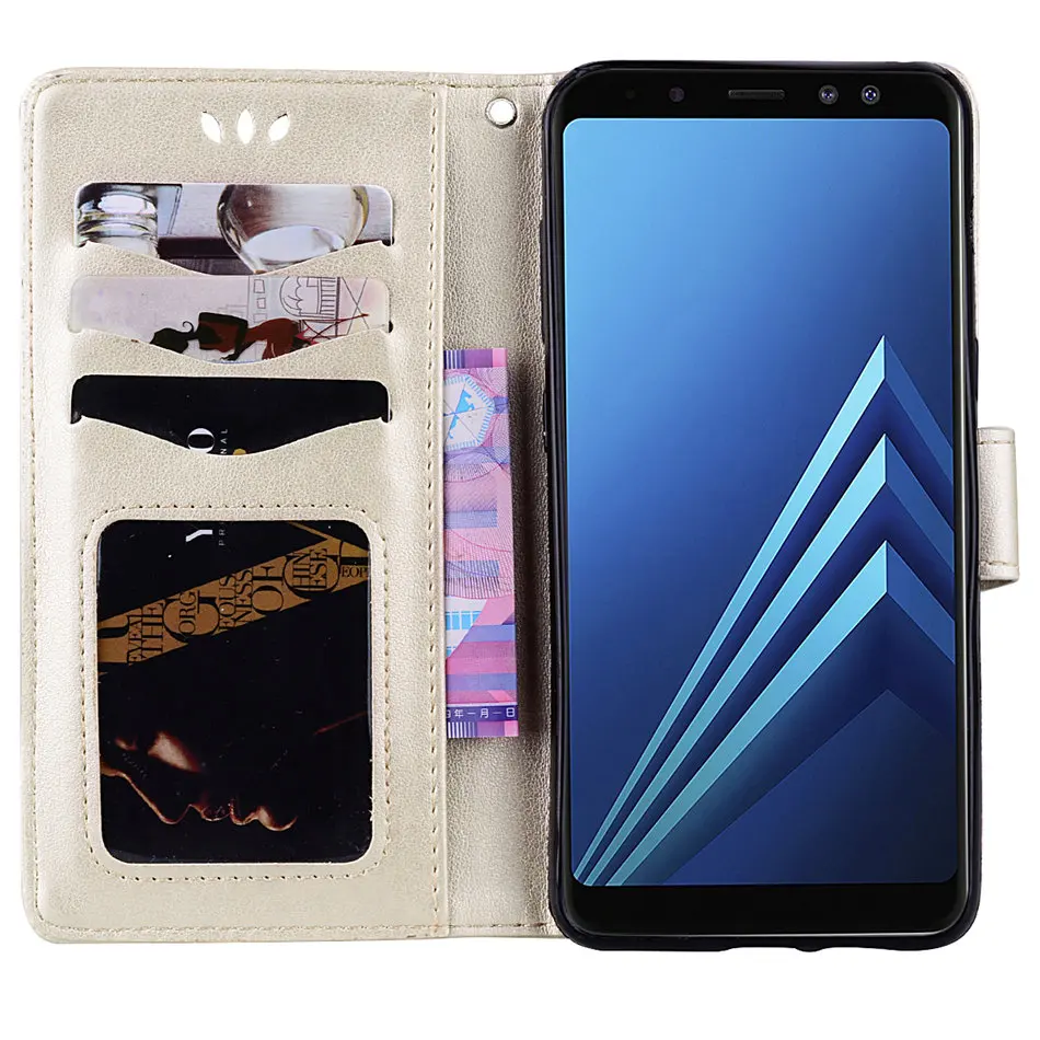 Кожаный чехол книжка для Samsung Galaxy J2 Pro A8 2018 S9 S8 Plus S7 S6 Edge J3 J5 J7 A3 2016 A5 A7 2017 телефона