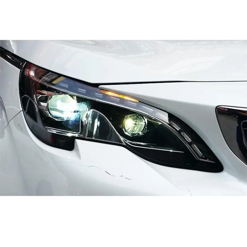 Автомобильные ассессуары наружные Автомобильные светодиодные Drl аксессуары Фары в сборе Cob Автомобильные фары 17 18 для peugeot 4008