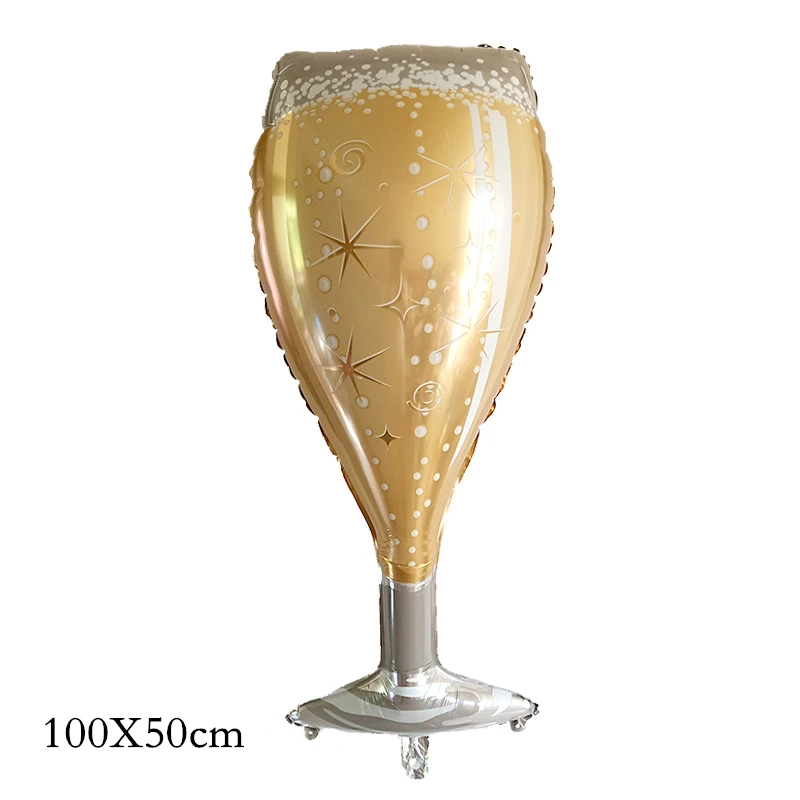 Большой фольгированный Кубок шампанского, пивные шары на свадьбу, юбилей, бутылка вина, чашка, шар на День святого Валентина, День рождения, вечеринка, фестиваль, Декор
