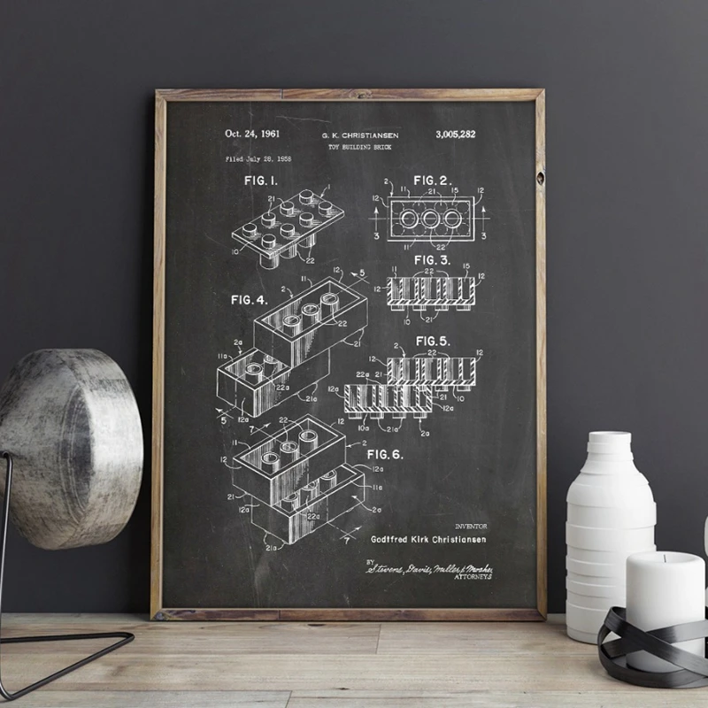 Legos-Building-Blocks-Patent-Print-Toy-Wall-Art-Posters-Kids-Room-Decor-Vintage-Blueprint-Canvas-Painting (2)