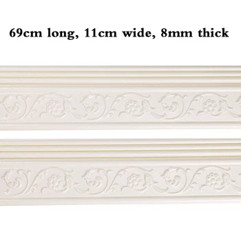 

Waterproof Rustic Tile Living Room Bathroom Baseboard Self Adhesive Vintage Wallpaper Borders 3D Wall Stickers