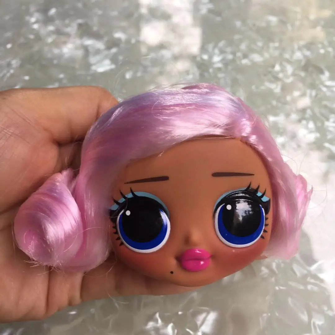 Новая коллекция Мода сестра большая кукла головы для DIY luls кукла игрушка головы укоренились зеленые волосы розовые волосы черные волосы фиолетовые парики