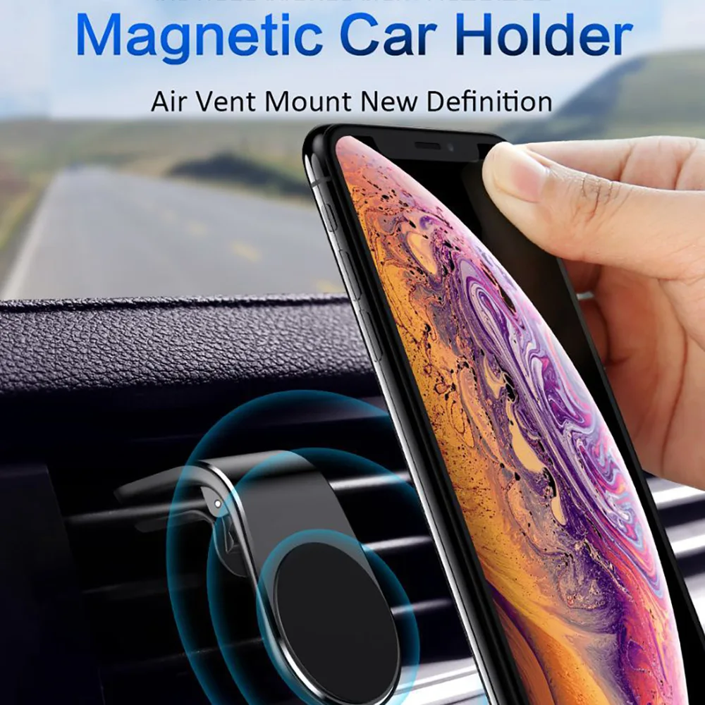 360 Металлическая магнитная Автомобильная Подставка для телефона для iphone для samsung Xiaomi, автомобильная магнитная подставка на вентиляционное отверстие, автомобильный держатель gps