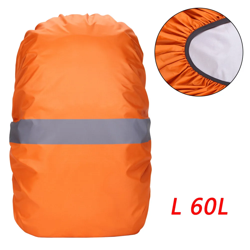 Спортивный рюкзак, водонепроницаемая сумка, дождевик со светоотражающей полоской, чехол для велоспорта, кемпинга, туризма, альпинизма, оранжевый, 20-100L - Цвет: Серый