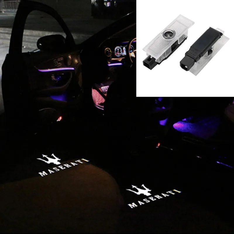 

2PCS Welcome Light Car Door Courtesy Light Ghost Shadow LOGO Projector Laser Lamp For Maserati Quattroporte Ghibli SUV Levante