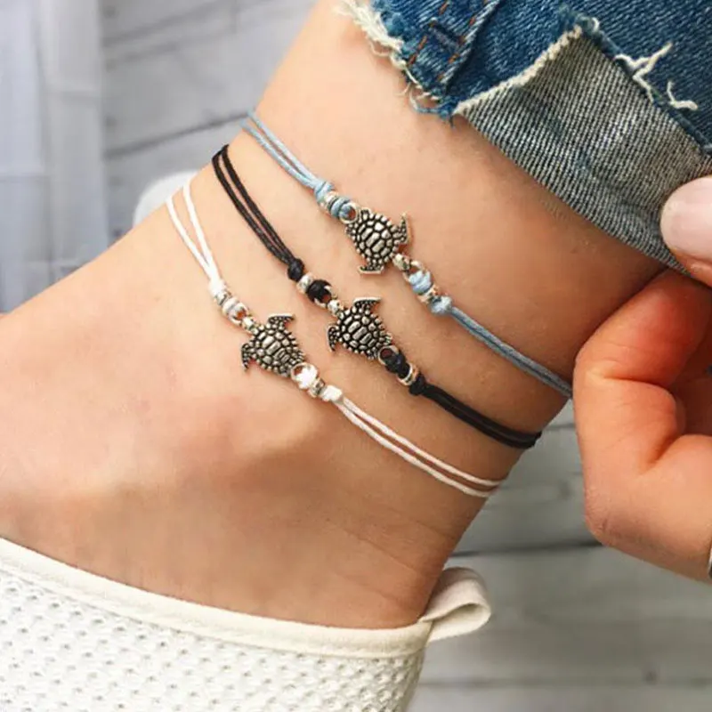 Boho Stainless Steel Ankle Bracelets for Women Brief Shell Anklet Shiny Fashion Foot Jewelry Beach Vacation New Gift Hot