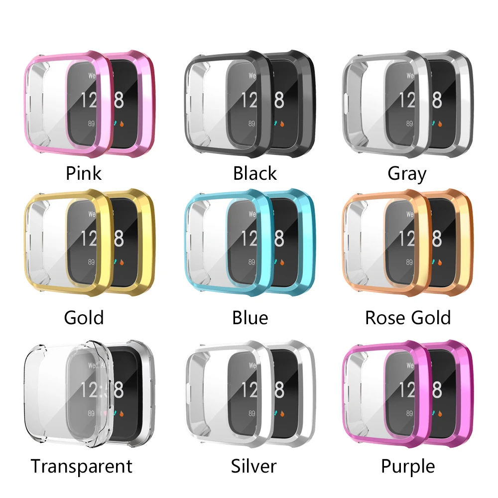 UEBN для Fitbit Versa Lite силиконовый защитный чехол с гальваническим покрытием защитная обложка чехол из ТПУ Для Fitbit Versa Lite TPU чехол