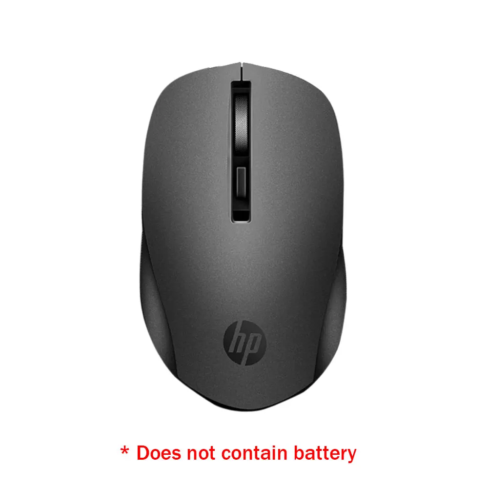 Черный Hp Бесшумная беспроводная мышь 1600 точек/дюйм эргономичная 2,4G Mause USB оптическая портативная мини беспроводная мышь для ПК компьютера ноутбука мыши - Цвет: Черный