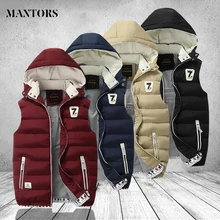 Зимние мужские жилеты с капюшоном брендовая одежда теплый толстый флисовый жилет для мужчин s плюс размер 5XL куртка без рукавов мужской жилет повседневное пальто