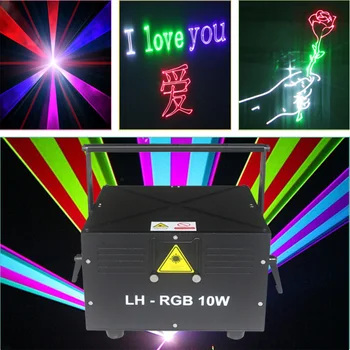 

ILDA+DMX512 10 watt SD card ILDA laser logo projector rgb animation text laser light show for disco