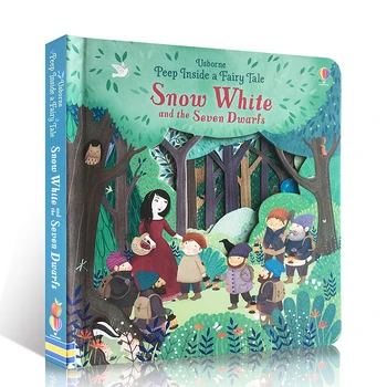 

Usborne Peep Inside A Fairy Tale Snow Princess White English Flap Picture Books Baby Early Education Childhood Gift Kids Reading