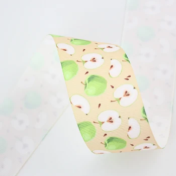 

1"(25mm) Cartoon Fruit apple printing tape fruit printed polyester grosgrain ribbon party decoration 10 yards