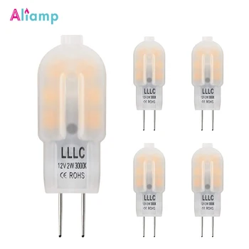 

G4 LED Bulbs 2w Equivalent 20w Replacement for Halogen Capsule 12v/220V with Frosted Cover Warm White [Energy Class A++]-5PACK