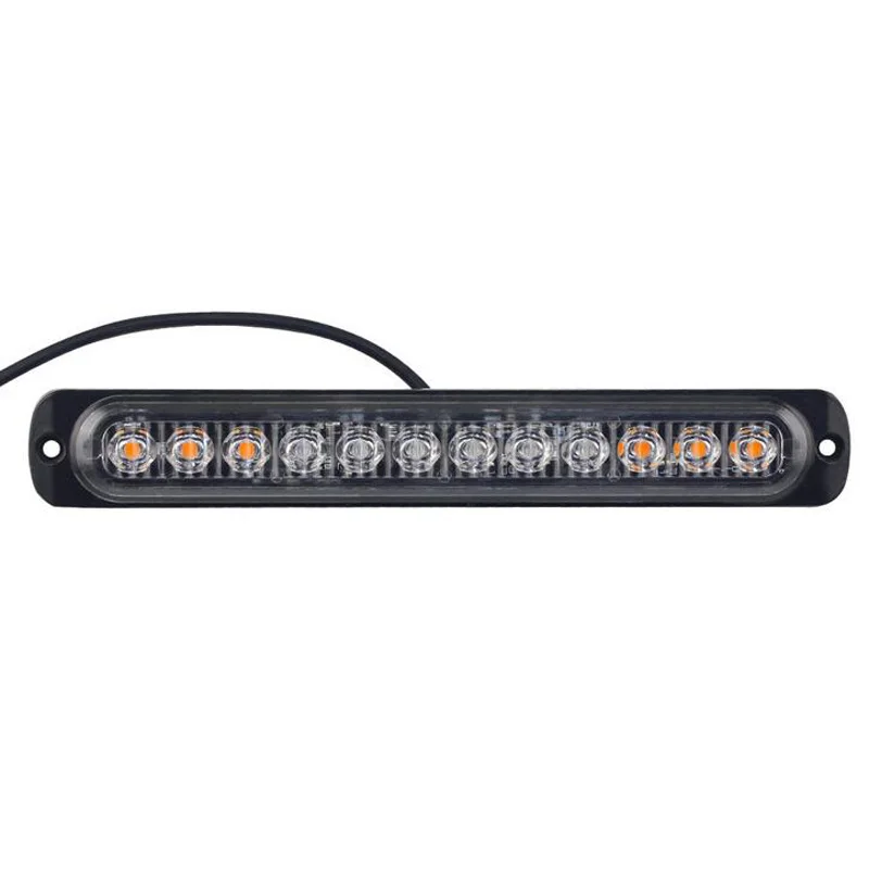 1х 12LED Янтарный Белый стробоскопический светильник для грузовика аварийный Маяк вспышка предупреждающая лампа 12-24 В