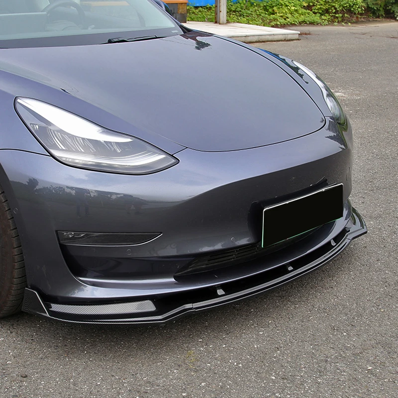 Для Tesla Model 3 Blue Star передний бампер Защита для губ сплиттер спойлер покрытие для стайлинга автомобилей