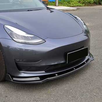 

For Tesla Model 3 Blue Star 2017 2018 2019 Front Bumper Lip Protection Splitter Spoiler Cover Car Styling