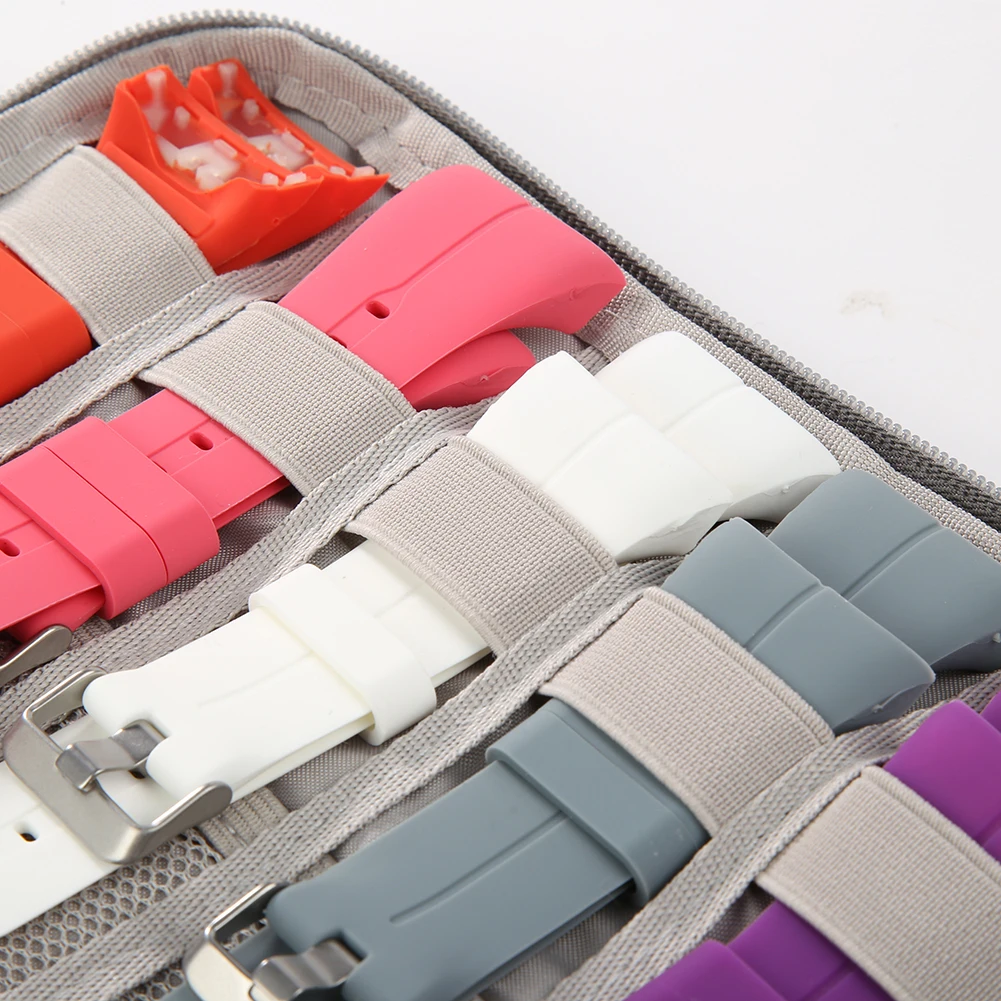 Multifunction Portable Watch Strap Organizer Watch Band Box Storage Bag Watchband Holder Travel Case Gray Black Colors HOT