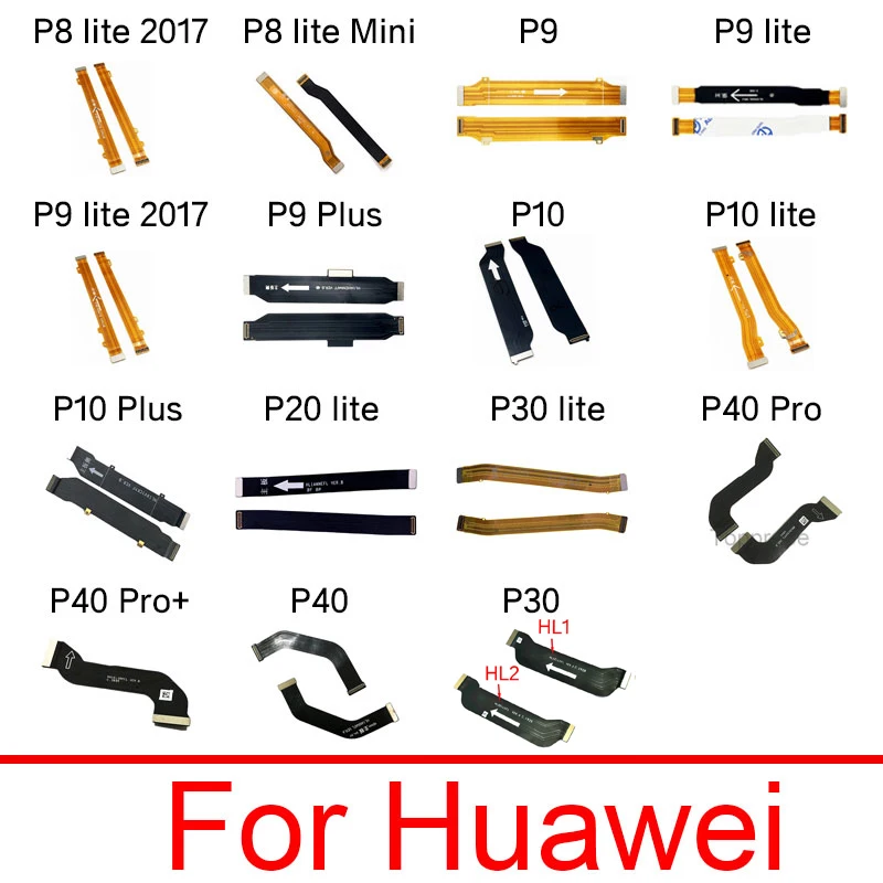 Материнская плата гибкий кабель для Huawei P8 P9 P10 P20 P30 P40 Pro Mini Lite Plus 2017 основная