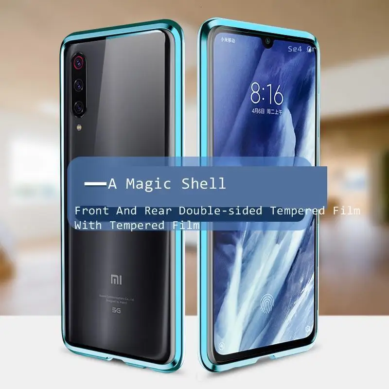 Для Xiaomi Mi Note 10 Чехол прозрачный полный защитный металлический магнитный двойной стеклянный чехол задняя крышка для Xiaomi Mi Cc9 Note 10 Pro