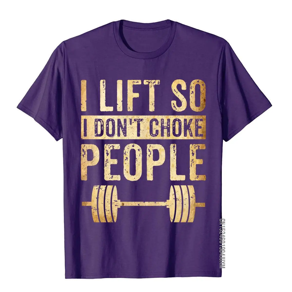 I Lift So I Don't Choke People - Weightlifting T-shirt__97A2035purple