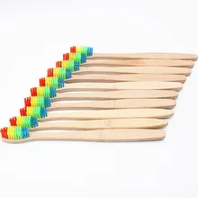 20 шт экологически деревянная зубная щетка из эко-бамбука бамбуковое волокно деревянная ручка зубная щетка отбеливание зубов