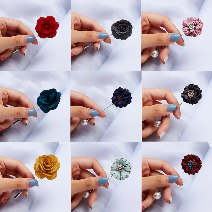 

Rinhoo 1PC New Fashion Colorful Clothes Flower Pearl Zinc Alloy Pin Brooch For Women Female Charm Jewelry Gift