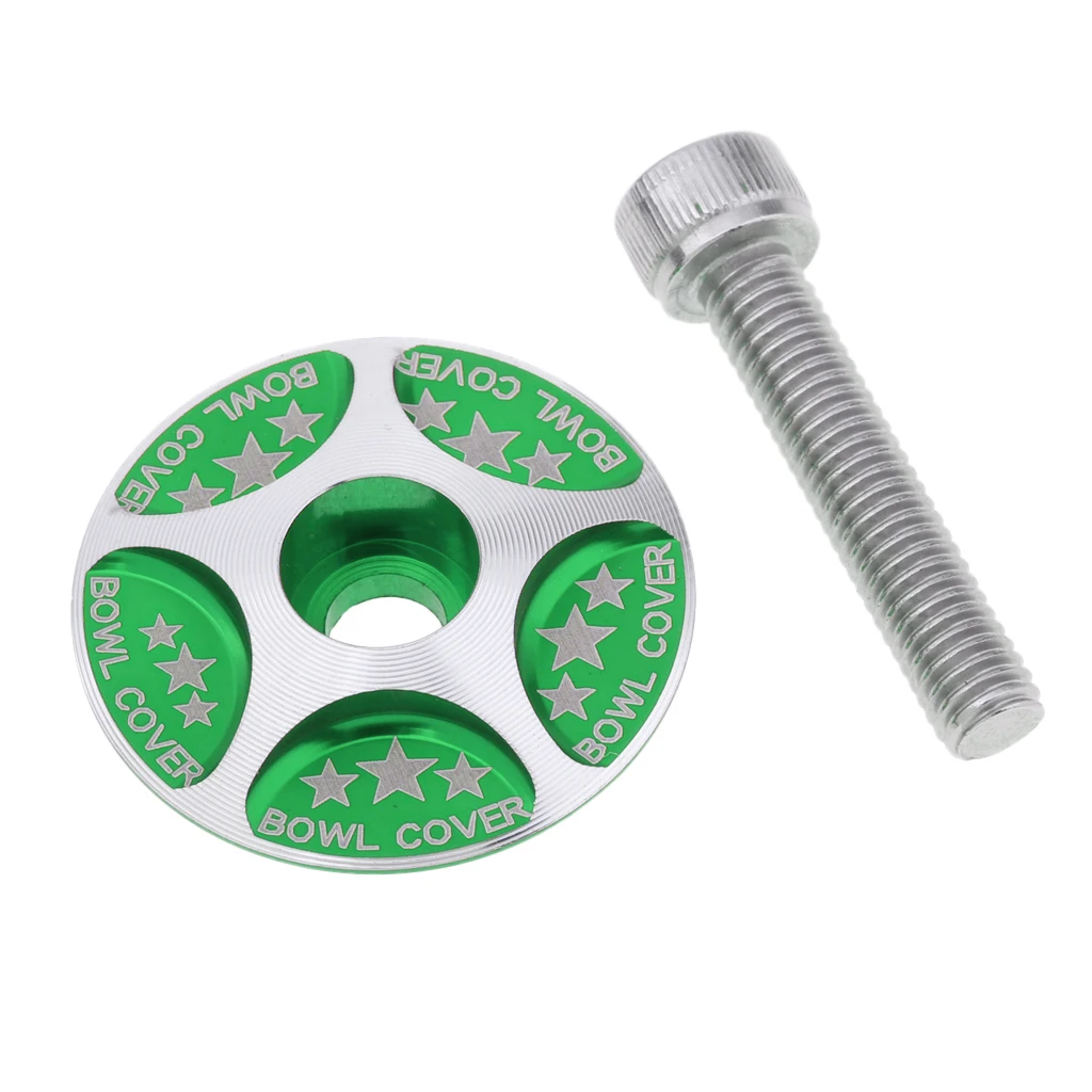 Stars Designer Headset Stem Cap Cover with M6 Bolt for 28.6mm Bike Bicycle Fork