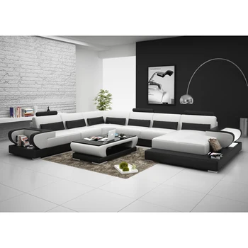 

luxury european style leather sofa germany living room solid wood frame sofa