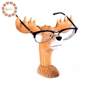 

Hand-carved Deer /Horse Glasses Stand Wood Carving Crafts Lovely Eyeglasses Sunglasses Stand Holder Rack