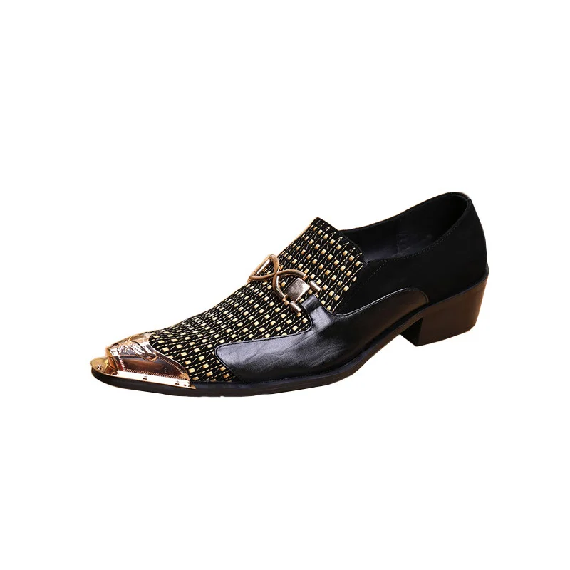 

Morematch Genuine Leather Loafers Flat Men Leather Shoes High Quality Breathable Casual Pointed Toe Party Dress Wedding Shoes