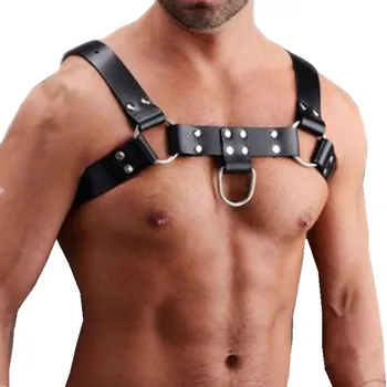 

Men's Leather Clothing Bondage Performance Nightclub Dance Performance Clothes Fun Bra Nightclub Dance Accessories Men's Straps