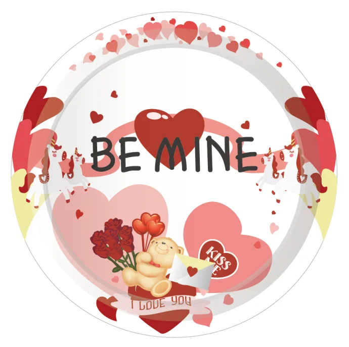 I Love U Valentine's Day Theme Party Decoration Tableware Sets Sweet Wedding Parties Supplies Baby Romantic Be Mine Party Favors