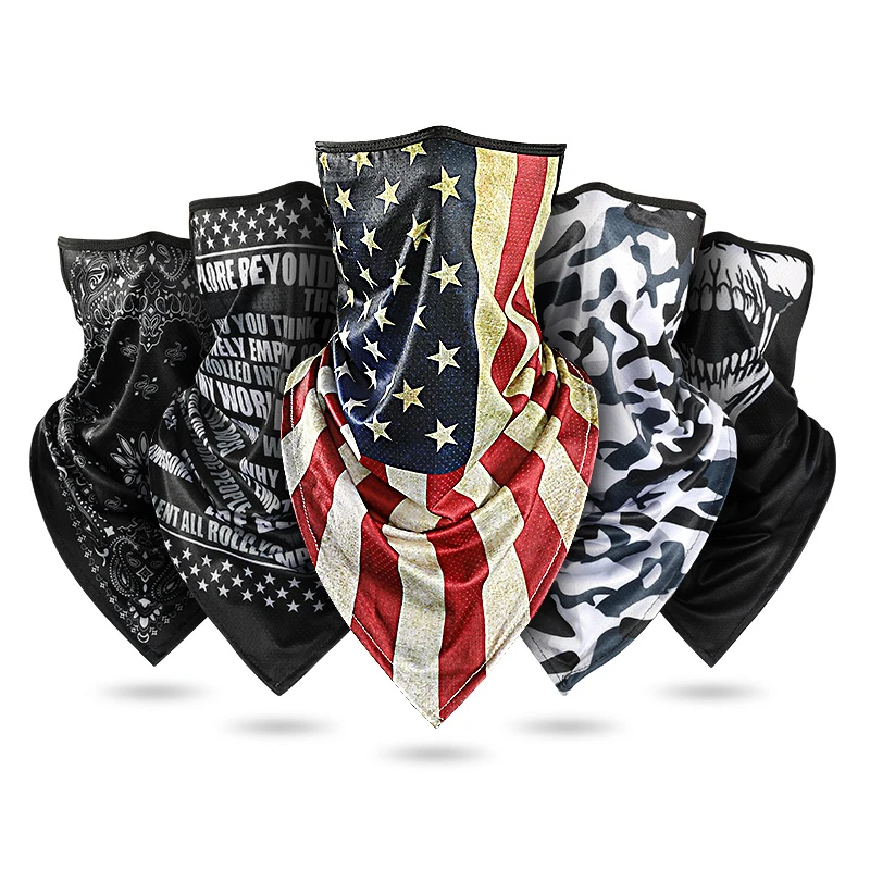 

Men Outdoor Riding Headscarf Fiber Magic Headscarf Printing Hanging Ear Cold Feeling Breathable Quick Dry Triangular For Women