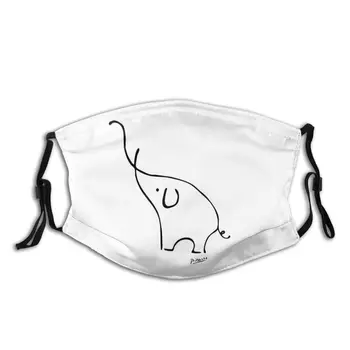 

Pablo Picasso Elephant Face Mouth Mask Printed Art Cubism Surrealism Artist Spanish Protection Cover Mouth Muffle with Filters