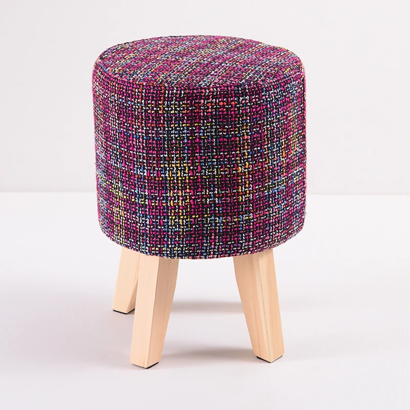 

Solid wood stool fashion sofa stool creative dressing stool modern small round home makeup stool