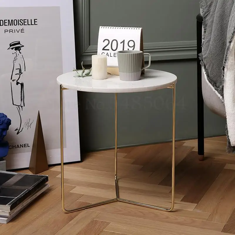 Скандинавский мраморный журнальный столик простой современный гостиной