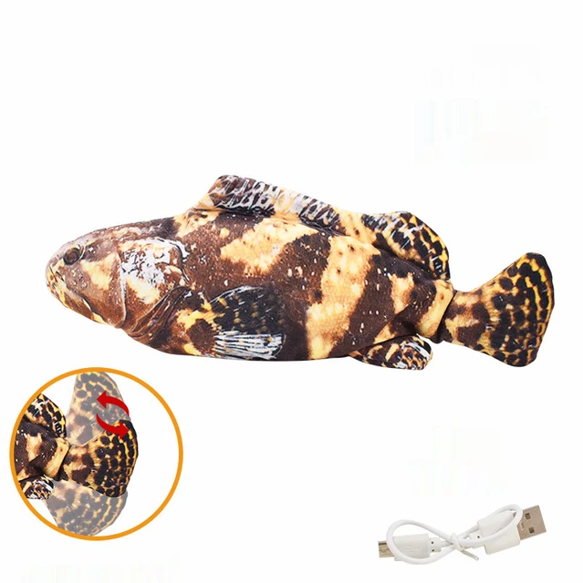 Cat Toy Fish USB Electric Charging Simulation Fish Cat Pet Chew Bite Interactive Cat Toys Dropshiping Moving Floppy Wagging Fish Style 15