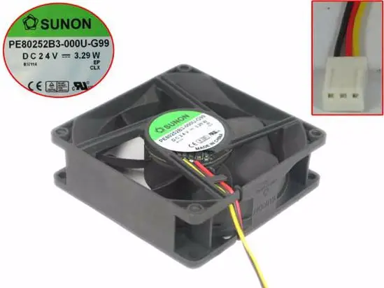SUNON PE80252B3-000U-G99 DC 24V 3 29 W 80x80x25 мм 3-Провода Сервер вентилятор охлаждения | Компьютеры