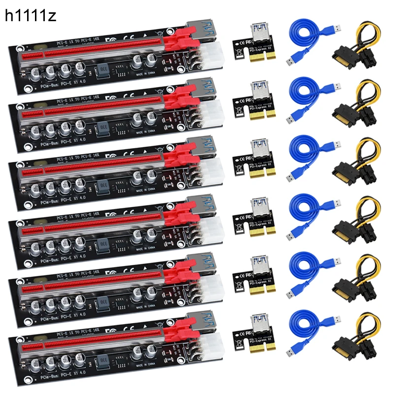 Pci-e 16x Riser Pci Express X16 Adaptador para Btc Bitcoin Mineiro Pcie Riser para Placa de Vídeo Placa Gráfica Gpu Mineração Peças