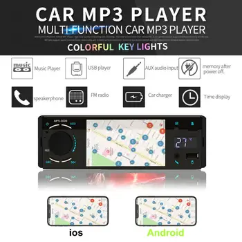 

1 Din Bluetooth Car Radio Mirror Link Temperature Display 4 Inch Screen MP5 Video Player USB TF Handsfree A2DP Stereo System